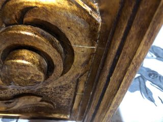 Ménsula decorativa dorada grande