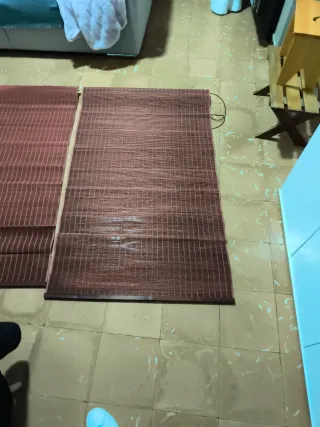 2 Estores enrollables de bambú 140x86