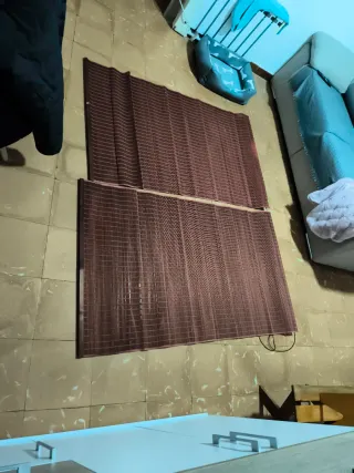 2 Estores enrollables de bambú 140x86