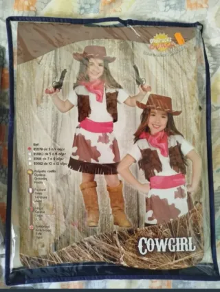 Disfraz Vaquera Niña Talla 4/