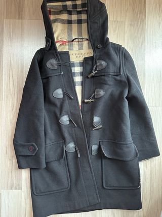 Black Duffle Coat - Burberry Brit - Black wool - S