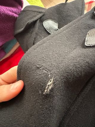 Black Duffle Coat - Burberry Brit - Black wool - S