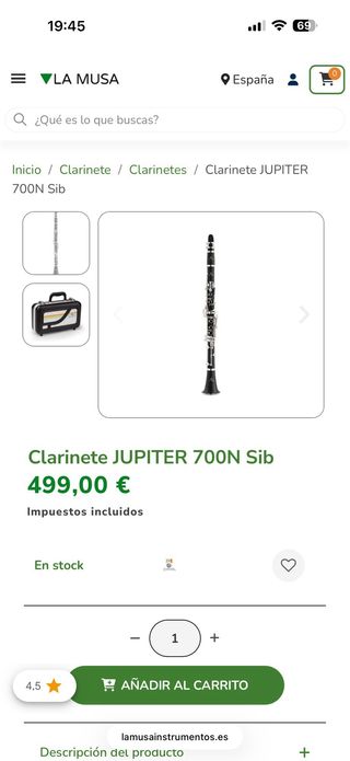 Clarinete Jupiter JCL-700N