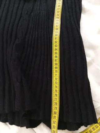 Abito in maglia nero cashmere e viscosa donna