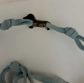 Braccialetto Dodo tessuto blu con ciondolo