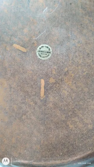 Sottovaso in rame e ottone