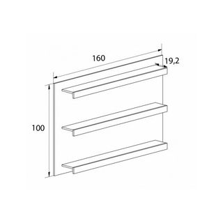 Supporto a 3 ripiani Mobili Aik