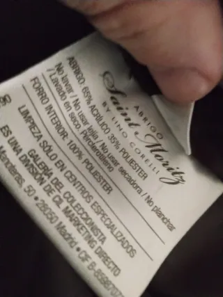 Abrigo polipiel marrón