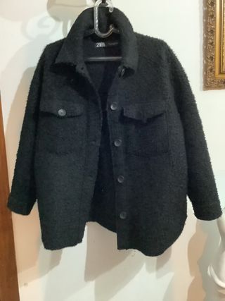 Chaqueta Zara Negra Texturizada