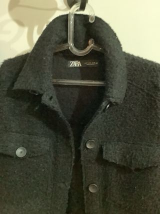 Chaqueta Zara Negra Texturizada