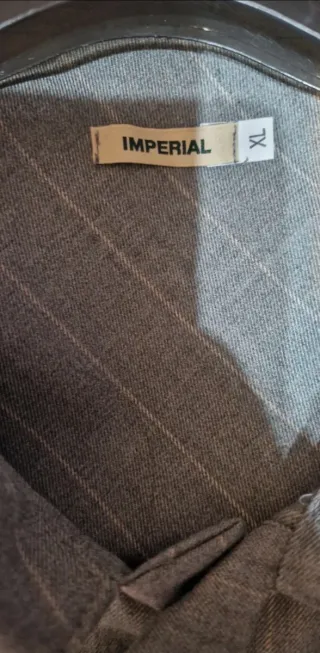 Sovracamicia Imperial gessata grigia XL