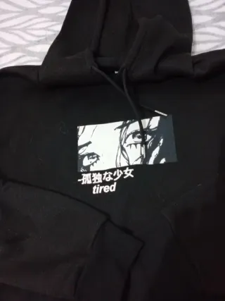 Sudadera Negra Manga Larga Talla L