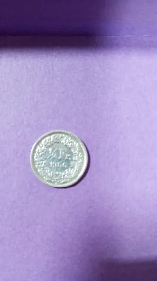 Moneda 1/2 Franco Suizo Plata