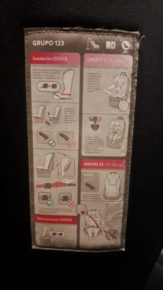 Silla coche Isofix hasta 36 kg NO SE HACEN ENVIOS