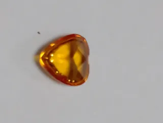 Gema Corazón Citrino Naranja y Amarillo