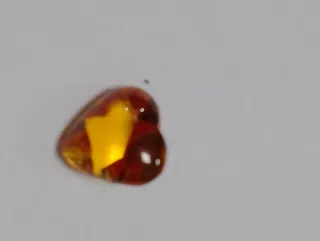 Gema Corazón Citrino Naranja y Amarillo