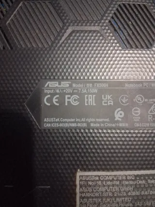 Portátil Gaming Asus Negro