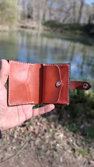 Cartera de cuero artesanal "Dia del padre"