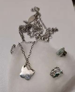 Completo collana e orecchini argento