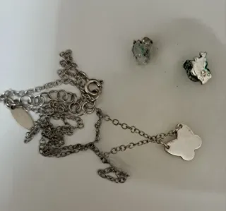 Completo collana e orecchini argento