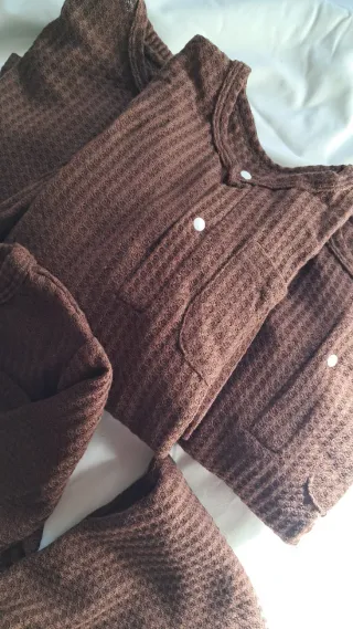 Conjunto 6 Pijamas Marrón y beige