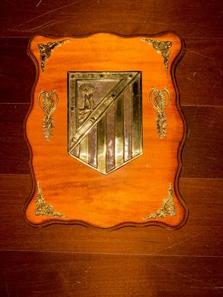 Placa Madera Insignia Atlético de Madrid