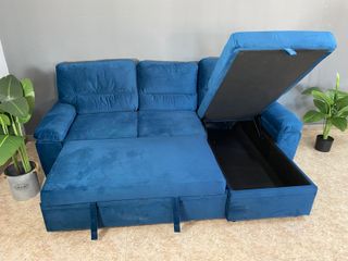 Sofá cama con arcón, En 2 colores y en Oferta