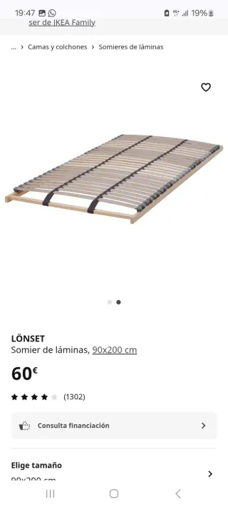 Cama Ikea SLÄKT con 3 cajones en SABADELL