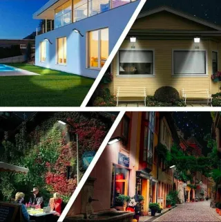 4X FARETTI Lampioncini 160LED Solari + Telecomandi