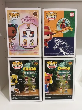 Pack 4 Figuras Funko Pop! Disney, TV, Crash
