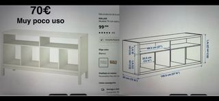 Mueble TV Kallax Blanco Ikea