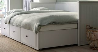 Cama extensible blanca 3 cajones