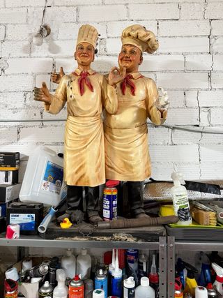 Estatua El Gordo y el Flaco Chefs