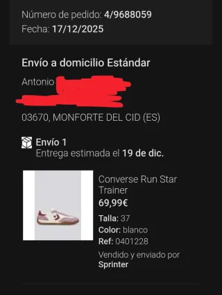 Zapatillas CONVERSE mujer, rosa y blanco, talla 37