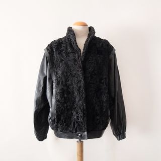 cazadora Vintage Piel Astracán 80s