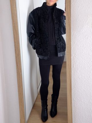 cazadora Vintage Piel Astracán 80s