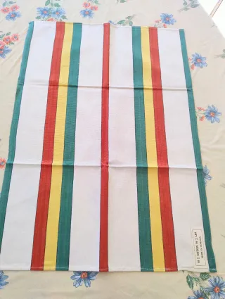 Coppia strofinacci lino e cotone vintage