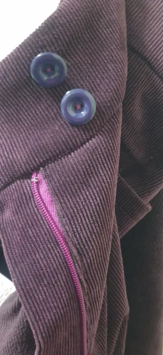 Pantalón pana mujer fiesta morado