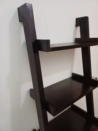 Estantería Escalera Madera Negra