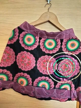 Falda Desigual Talla M Estampada