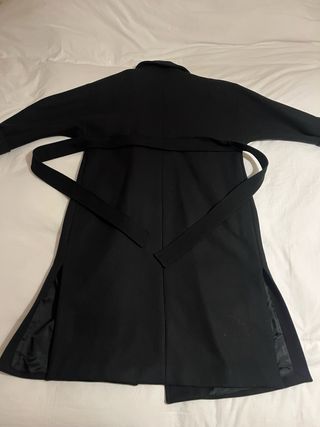 Abrigo Zara Lana Punto Talla Única Negro
