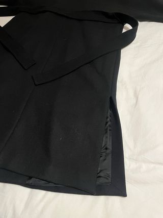 Abrigo Zara Lana Punto Talla Única Negro