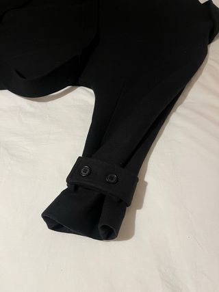 Abrigo Zara Lana Punto Talla Única Negro