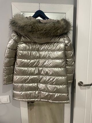 Plumífero reversible plateado