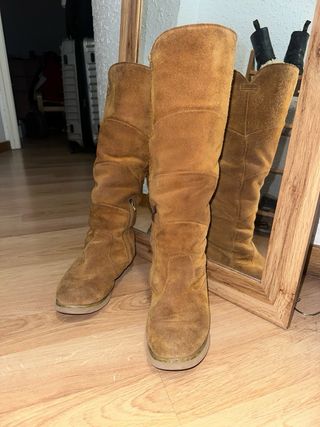 Botas altas de invierno marrones, muy abrigadas