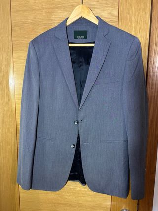 Traje Zara Gris Hombre