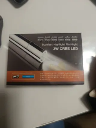 Linterna LED Acero Inoxidable Recargable