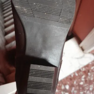 Stivaletti pelle marrone con pelliccia n.40