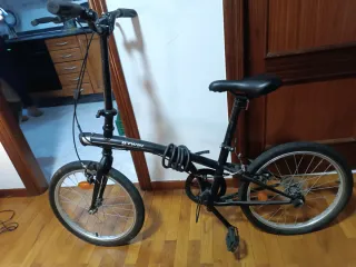Bicicleta Plegable Negra B'TWIN