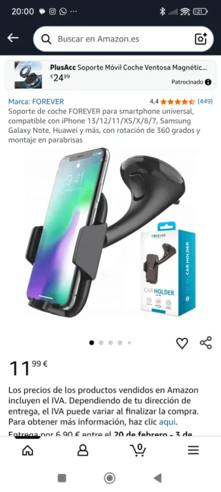 Cargador Inalámbrico Coche Fast Charge